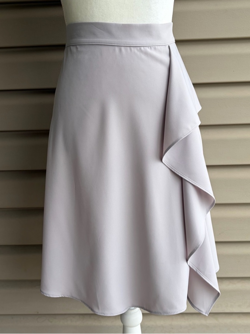 •Kancy Kole• Pale Gray Ruffle A-Line Skirt - Size 2XL